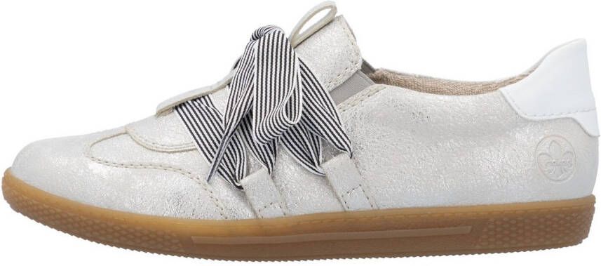 Rieker Slip-on sneakers slipper lage schoen vrijetijdssneaker met modieuze veters