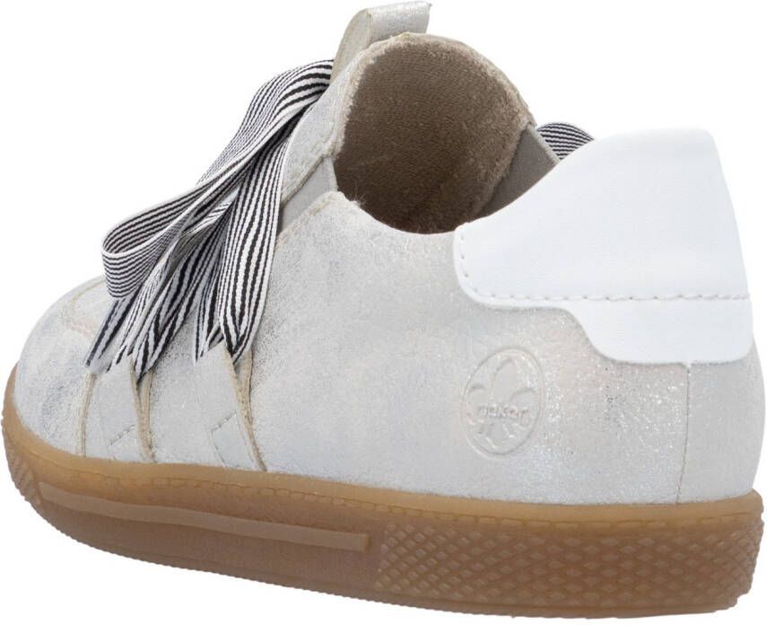 Rieker Slip-on sneakers slipper lage schoen vrijetijdssneaker met modieuze veters