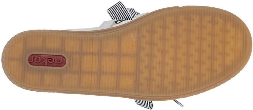Rieker Slip-on sneakers slipper lage schoen vrijetijdssneaker met modieuze veters