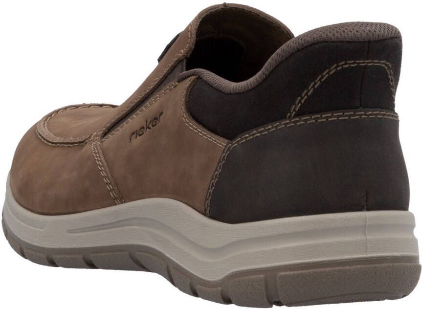 Rieker Slip-on sneakers slipper vrijetijdsschoen lage schoen met elastische band en zachte binnenzool