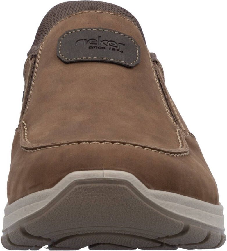 Rieker Slip-on sneakers slipper vrijetijdsschoen lage schoen met elastische band en zachte binnenzool