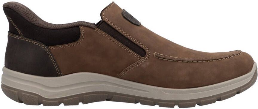 Rieker Slip-on sneakers slipper vrijetijdsschoen lage schoen met elastische band en zachte binnenzool