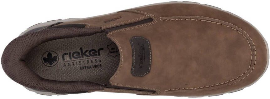 Rieker Slip-on sneakers slipper vrijetijdsschoen lage schoen met elastische band en zachte binnenzool