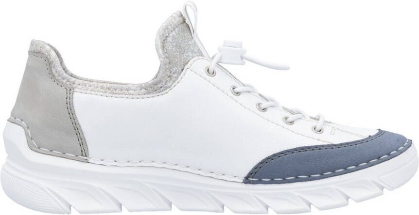 Rieker Slip-on sneakers Slipper vrijetijdsschoen met contrasterende afwerkingen