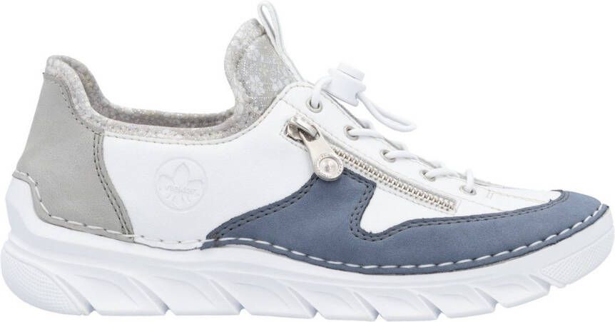 Rieker Slip-on sneakers Slipper vrijetijdsschoen met contrasterende afwerkingen