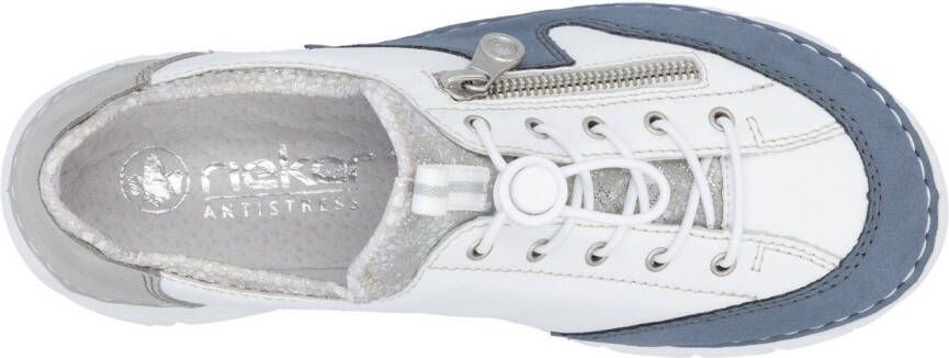Rieker Slip-on sneakers Slipper vrijetijdsschoen met contrasterende afwerkingen