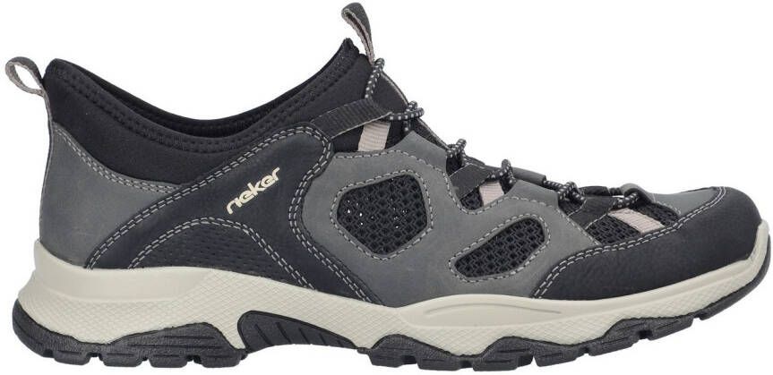 Rieker Slip-on sneakers trekking schoen outdoorschoen instapschoen met elastiek