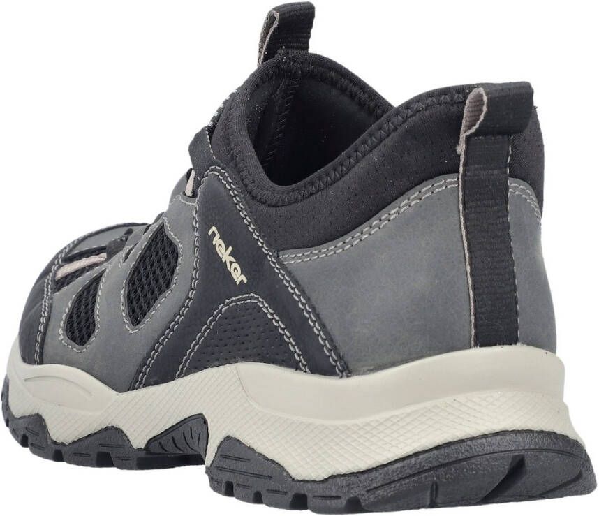 Rieker Slip-on sneakers trekking schoen outdoorschoen instapschoen met elastiek