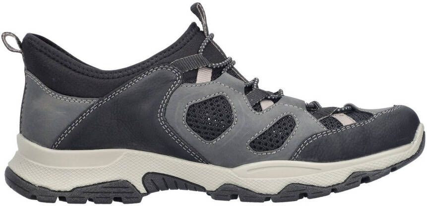Rieker Slip-on sneakers trekking schoen outdoorschoen instapschoen met elastiek