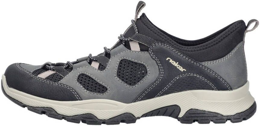 Rieker Slip-on sneakers trekking schoen outdoorschoen instapschoen met elastiek
