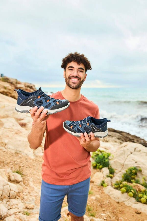 Rieker Slip-on sneakers trekking schoen outdoorschoen instapschoen met elastiek