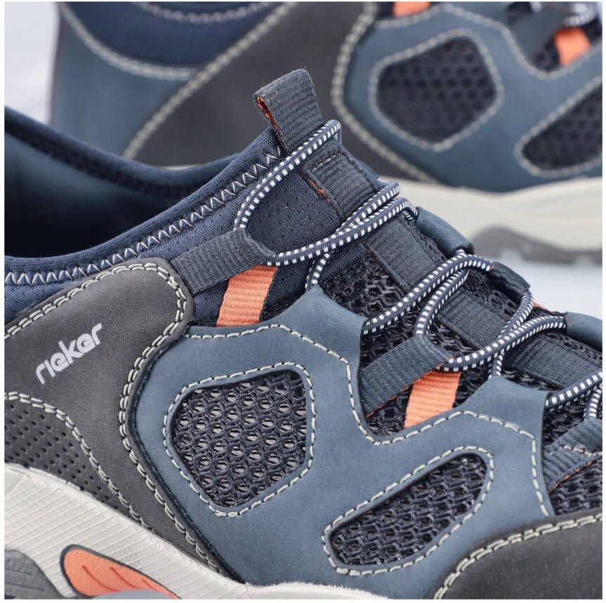 Rieker Slip-on sneakers trekking schoen outdoorschoen instapschoen met elastiek
