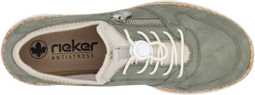 Rieker Slip-on sneakers Veterschoen lage schoen slipper met lichte zool