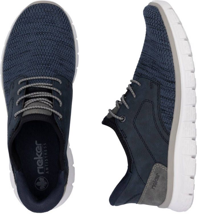 Rieker Slip-on sneakers vrijetijdsschoen lage schoen instapschoen gewatteerde hielafsluiting