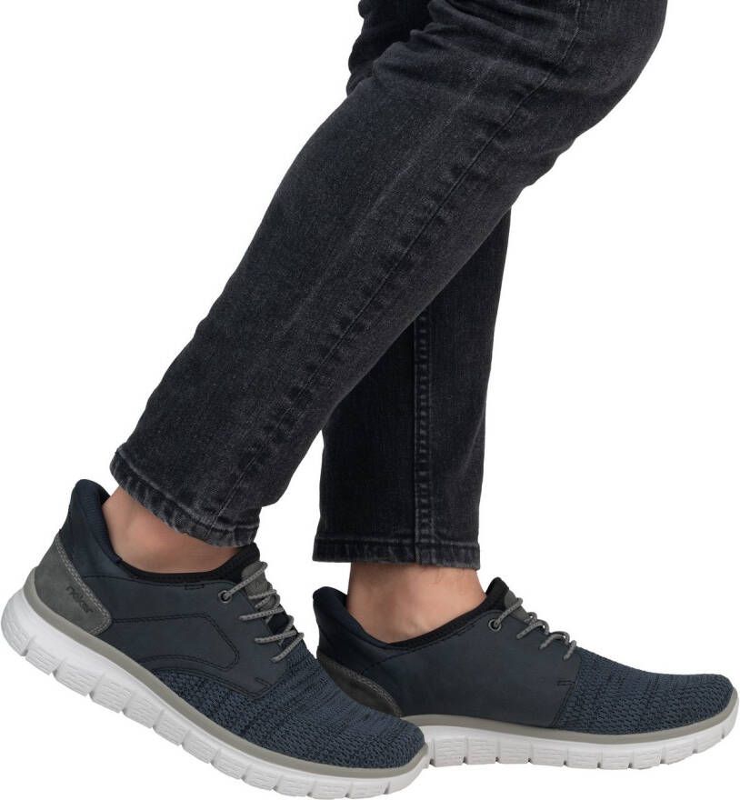 Rieker Slip-on sneakers vrijetijdsschoen lage schoen instapschoen gewatteerde hielafsluiting
