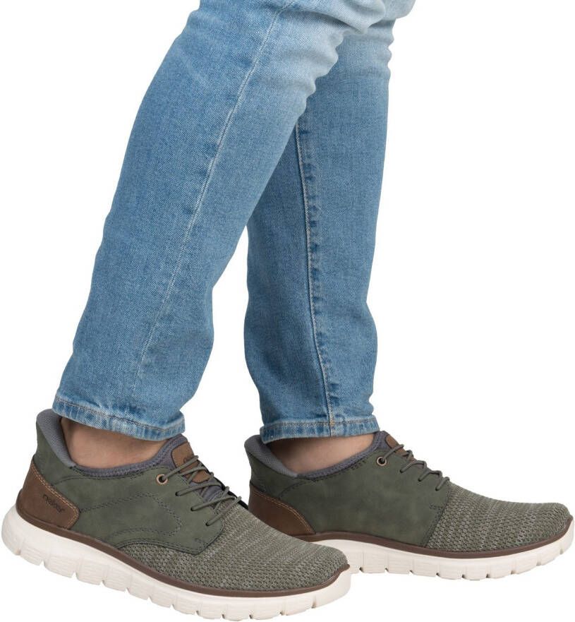 Rieker Slip-on sneakers vrijetijdsschoen lage schoen instapschoen gewatteerde hielafsluiting