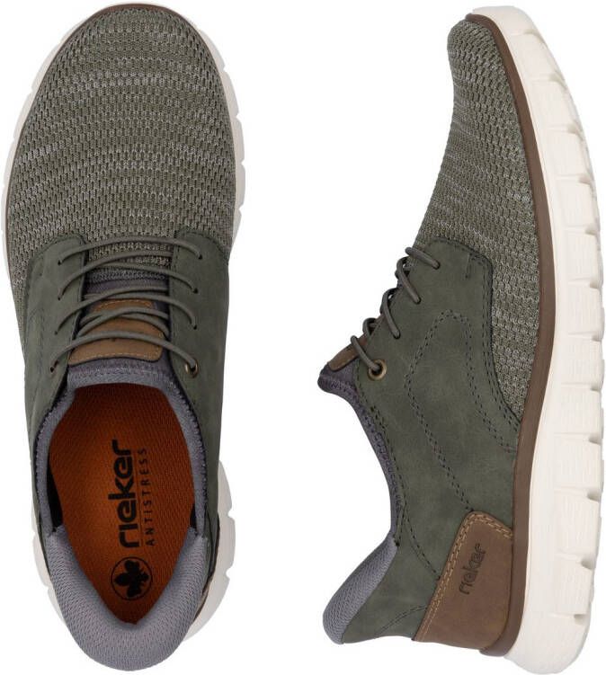 Rieker Slip-on sneakers vrijetijdsschoen lage schoen instapschoen gewatteerde hielafsluiting