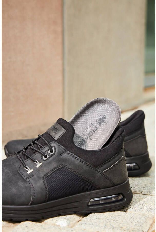 Rieker Slip-on sneakers vrijetijdsschoen lage schoen instapschoen met gewatteerde schacht