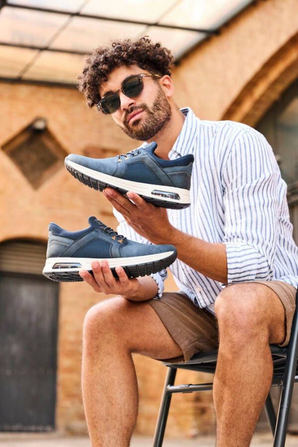 Rieker Slip-on sneakers vrijetijdsschoen lage schoen instapschoen met gewatteerde schacht