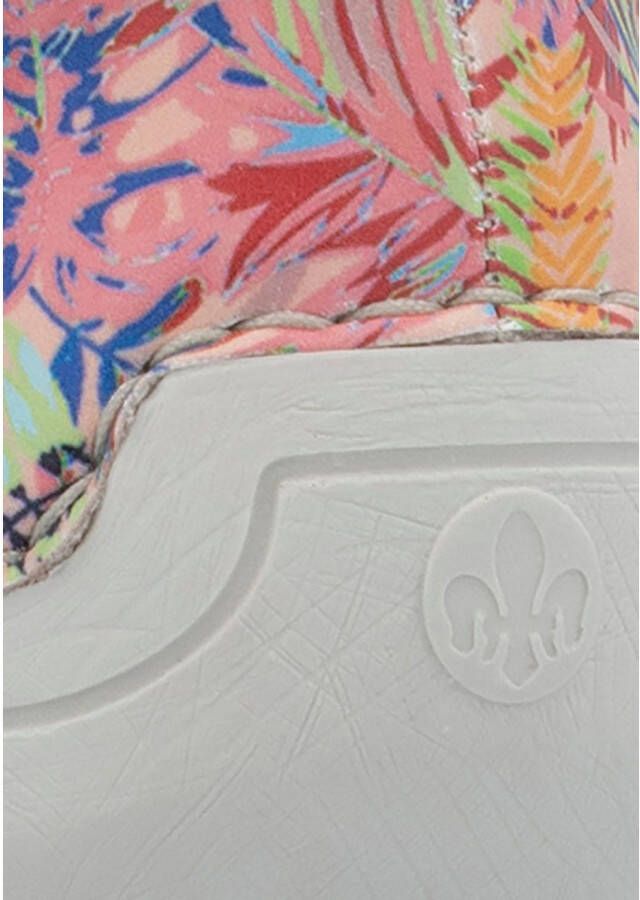 Rieker Slip-on sneakers vrijetijdsschoen lage schoen instapschoen met opgezette vetersluiting