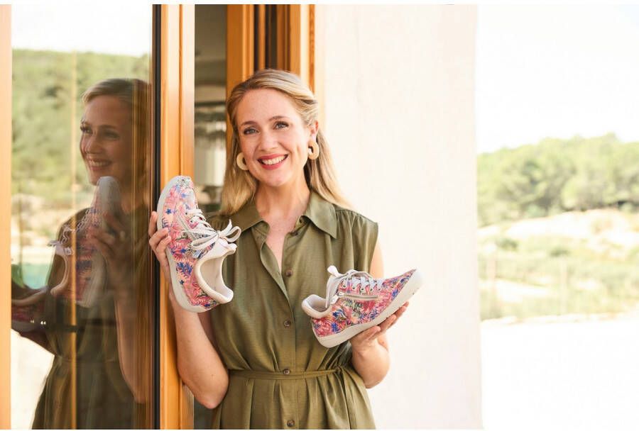 Rieker Slip-on sneakers vrijetijdsschoen lage schoen instapschoen met opgezette vetersluiting