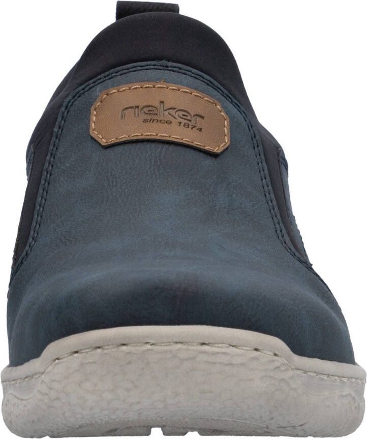 Rieker Slip-on sneakers vrijetijdsschoen lage schoen sneaker met elastische band om in te stappen