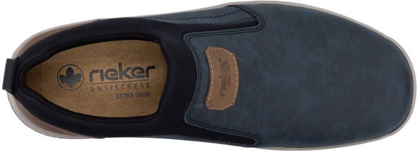 Rieker Slip-on sneakers vrijetijdsschoen lage schoen sneaker met elastische band om in te stappen