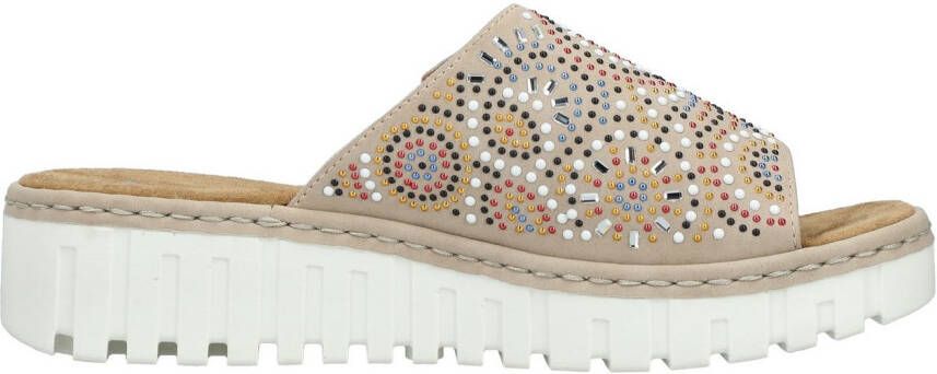 Rieker Slippers Zomerschoen strandschoen huisschoen met verstelbare klittenbandsluiting