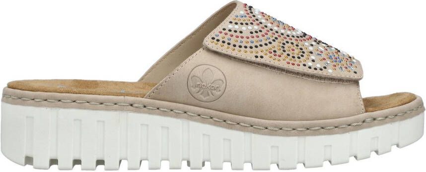 Rieker Slippers Zomerschoen strandschoen huisschoen met verstelbare klittenbandsluiting