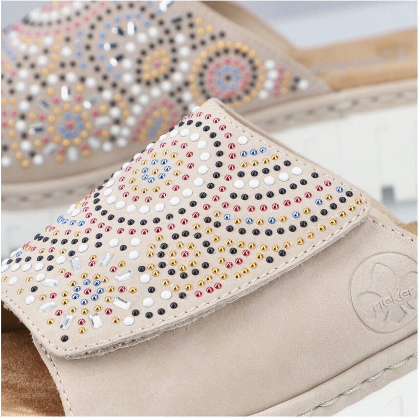 Rieker Slippers Zomerschoen strandschoen huisschoen met verstelbare klittenbandsluiting