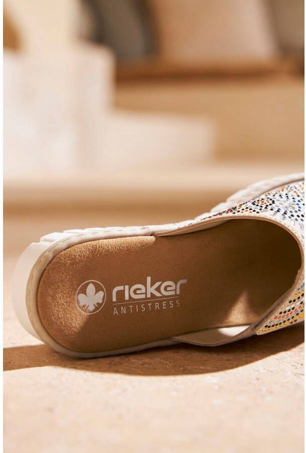 Rieker Slippers Zomerschoen strandschoen huisschoen met verstelbare klittenbandsluiting