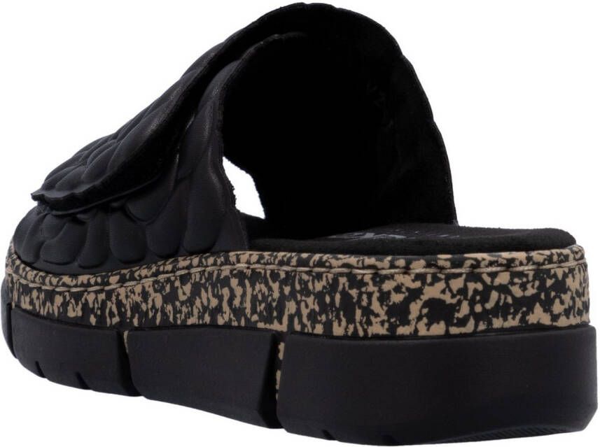 Rieker Slippers Zomerschoen klittenbandschoen huisschoen plateau met klittenbandsluiting