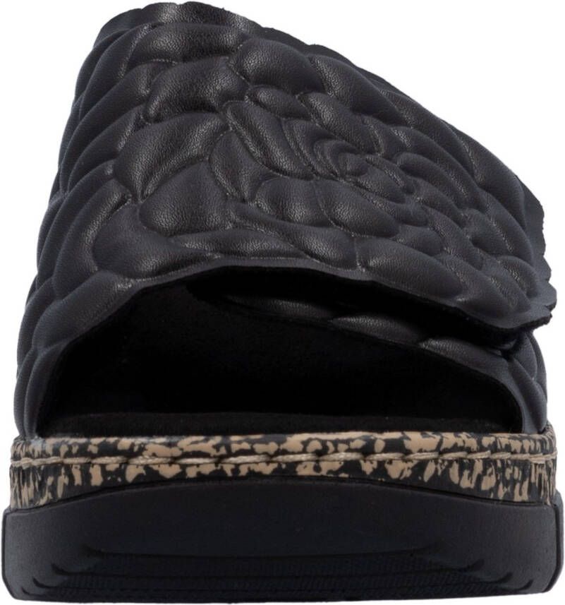 Rieker Slippers Zomerschoen klittenbandschoen huisschoen plateau met klittenbandsluiting