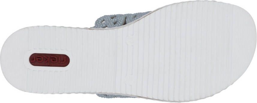 Rieker Slippers Zomerschoen slippers huisschoen sleehak met perforatie
