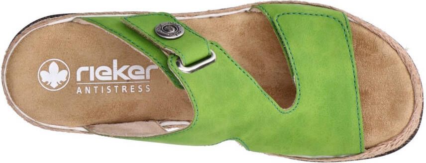 Rieker Slippers Zomerschoen strandschoen huisschoen met trendy sleehak
