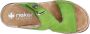 Rieker Slippers Zomerschoen strandschoen huisschoen met trendy sleehak - Thumbnail 12