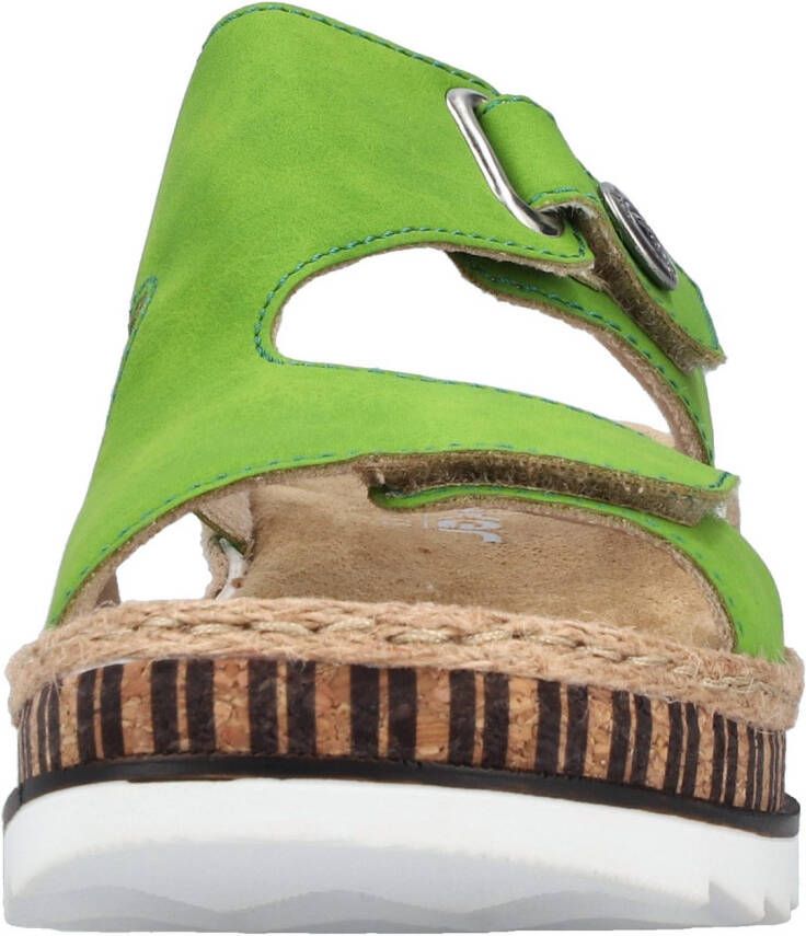 Rieker Slippers Zomerschoen strandschoen huisschoen met trendy sleehak
