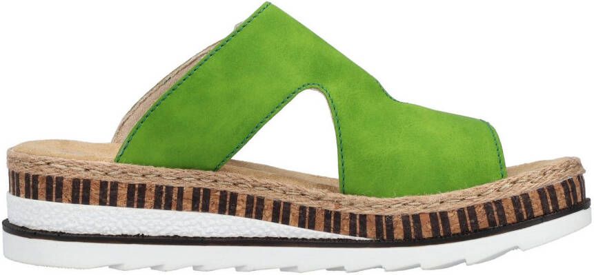 Rieker Slippers Zomerschoen strandschoen huisschoen met trendy sleehak