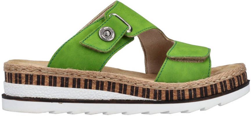 Rieker Slippers Zomerschoen strandschoen huisschoen met trendy sleehak