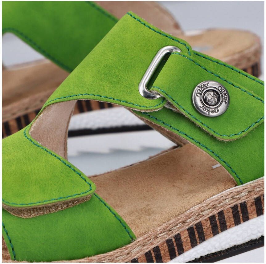 Rieker Slippers Zomerschoen strandschoen huisschoen met trendy sleehak