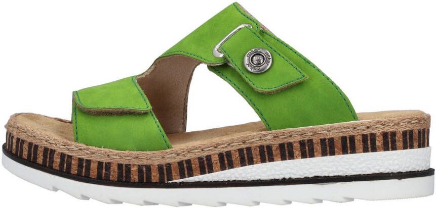 Rieker Slippers Zomerschoen strandschoen huisschoen met trendy sleehak
