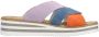 Rieker Slippers Zomerschoen strandschoen huisschoen met twee kleurige plateausool - Thumbnail 12