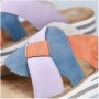 Rieker Slippers Zomerschoen strandschoen huisschoen met twee kleurige plateausool - Thumbnail 5