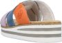 Rieker Slippers Zomerschoen strandschoen huisschoen met twee kleurige plateausool - Thumbnail 8
