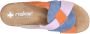 Rieker Slippers Zomerschoen strandschoen huisschoen met twee kleurige plateausool - Thumbnail 9
