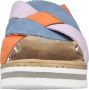 Rieker Slippers Zomerschoen strandschoen huisschoen met twee kleurige plateausool - Thumbnail 11