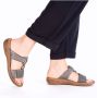 Rieker Slippers Zomerschoen slippers vakantieschoen klittenbandschoen met perforatie - Thumbnail 8