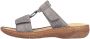Rieker Slippers Zomerschoen slippers vakantieschoen klittenbandschoen met perforatie - Thumbnail 9