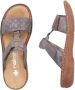 Rieker Slippers Zomerschoen slippers vakantieschoen klittenbandschoen met perforatie - Thumbnail 10