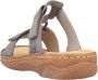 Rieker Slippers Zomerschoen slippers vakantieschoen klittenbandschoen met perforatie - Thumbnail 11